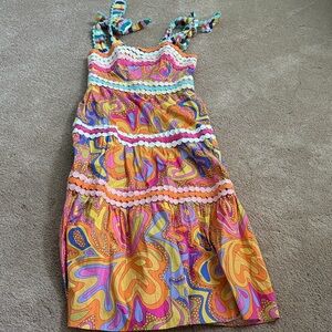 CeliaB Multicolor Psychedelic Midi Dress